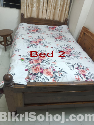 আকাশমনি কাঠের সেমি ডাবল খাট